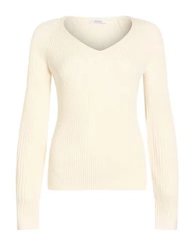 Max Mara Woman Sweater Cream Size S Cotton In Neutral