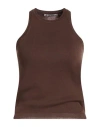 Max Mara Woman Sweater Dark Brown Size M Cotton