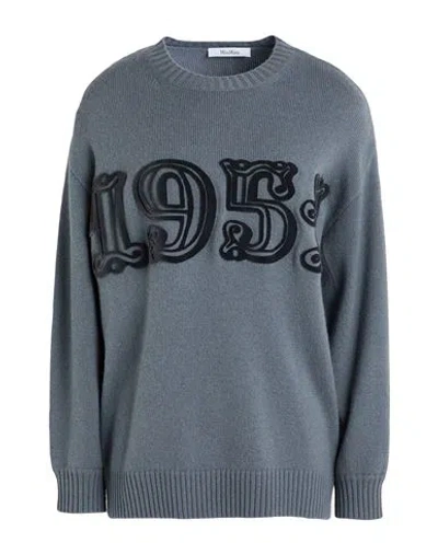 Max Mara Woman Sweater Grey Size Xs Wool, Cashmere In Gray