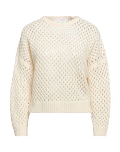 Max Mara Woman Sweater Ivory Size L Cashmere, Silk In White