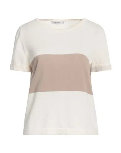 Max Mara Woman Sweater Ivory Size L Cotton In White