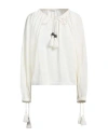 Max Mara Woman Sweater Ivory Size L Linen In White