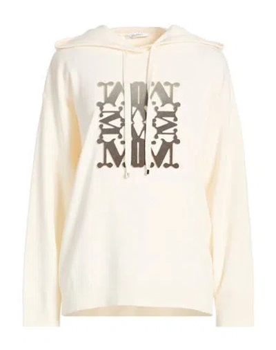 Max Mara Woman Sweater Ivory Size L Virgin Wool In White