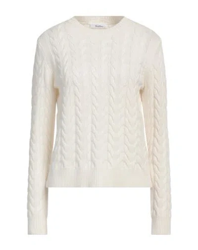 Max Mara Woman Sweater Ivory Size M Cashmere In White