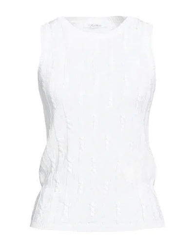 Max Mara Woman Sweater Ivory Size M Linen In White