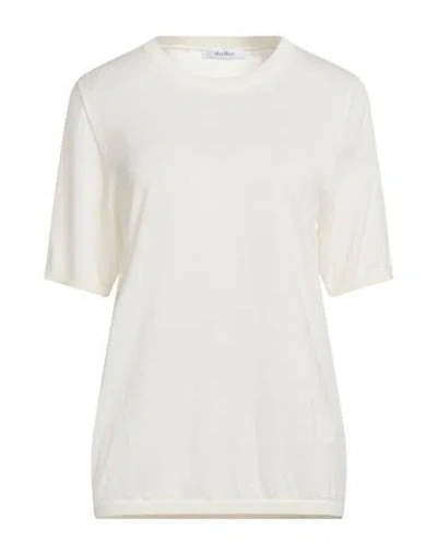 Max Mara Woman Sweater Ivory Size Xl Silk, Cashmere