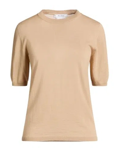 Max Mara Woman Sweater Light Brown Size L Virgin Wool
