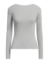 Max Mara Leisure Woman Sweater Light Grey Size M Viscose, Polyester, Polyamide, Metallic Fiber In Grey