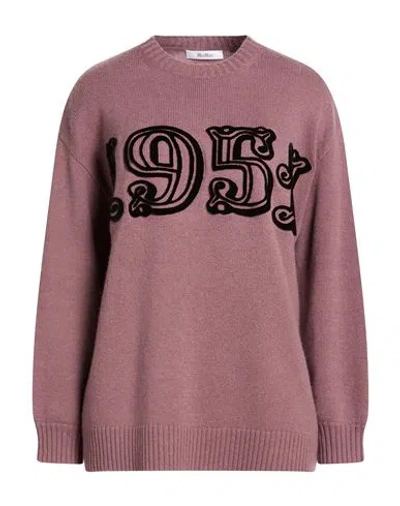 Max Mara Woman Sweater Mauve Size M Wool, Cashmere In Purple