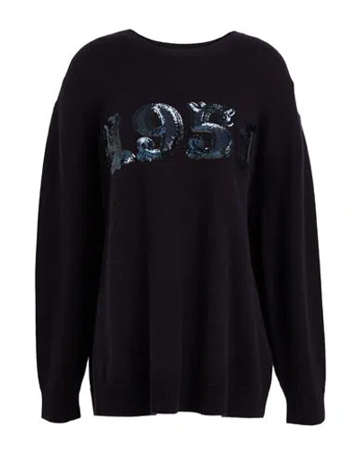 Max Mara Woman Sweater Midnight Blue Size L Wool, Cashmere