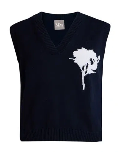 Max Mara Woman Sweater Navy Size M Cotton