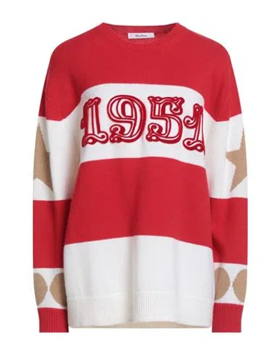MAX MARA MAX MARA WOMAN SWEATER RED SIZE M WOOL, CASHMERE