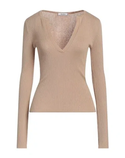 Max Mara Woman Sweater Sand Size L Silk, Cashmere In Beige
