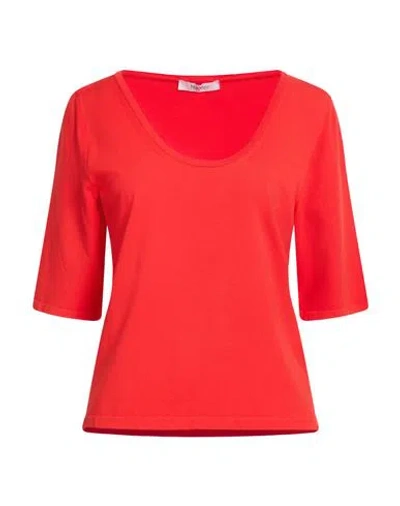 Max Mara Woman Sweater Tomato Red Size M Viscose, Polyester