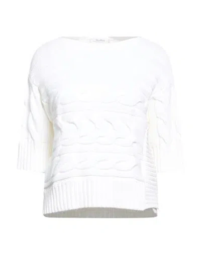 Max Mara Woman Sweater White Size L Cotton, Polyamide