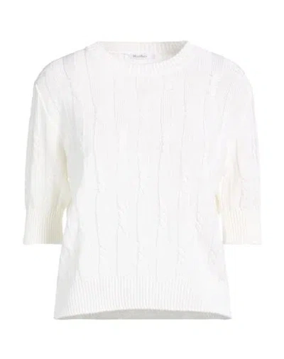Max Mara Woman Sweater White Size Xs Linen