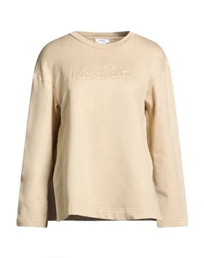 Max Mara Woman Sweatshirt Beige Size Xs Silk, Cotton, Elastane In Neutral