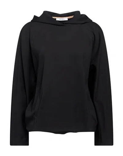 Max Mara Woman Sweatshirt Black Size Xs Polyamide, Elastane