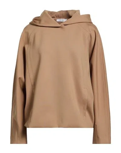 Max Mara Woman Sweatshirt Camel Size L Polyamide, Elastane In Brown