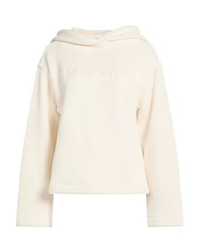 Max Mara Woman Sweatshirt Cream Size L Cotton, Polyester In White