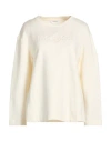 Max Mara Cotton Silk Sweatshirt Sweatshirts White In White