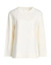 Max Mara Cotton Silk Sweatshirt Sweatshirts White In White