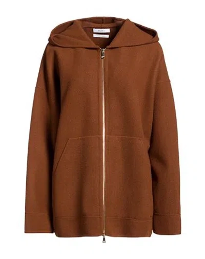 Max Mara Woman Sweatshirt Light Brown Size M Virgin Wool, Cashmere, Polyamide