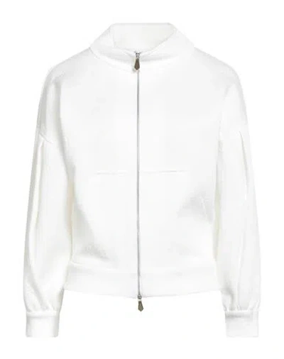 Max Mara Woman Sweatshirt White Size 0 Cotton, Polyamide