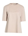 Max Mara Woman T-shirt Beige Size L Wool In Neutral