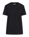 Max Mara Short-sleeved T-shirt With Embroidered Logo In Black