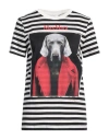 Max Mara Rosso Printed Cotton Jersey T-shirt In Black