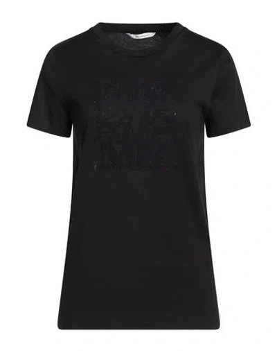 Max Mara Woman T-shirt Black Size M Cotton
