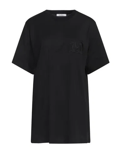 Max Mara Woman T-shirt Black Size S Cotton