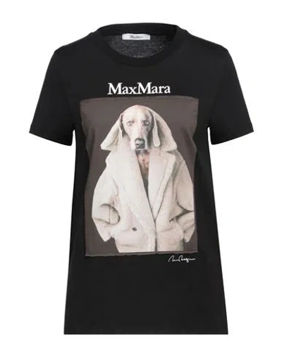 Max Mara Woman T-shirt Black Size S Cotton