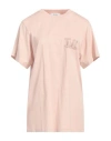 Max Mara Woman T-shirt Blush Size L Cotton In Pink