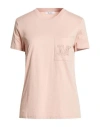 Max Mara Woman T-shirt Blush Size Xs Cotton In Pink