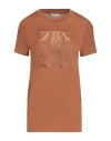 Max Mara Crewneck Short-sleeved T-shirt In Brown
