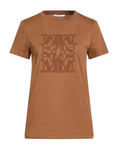 Max Mara Woman T-shirt Brown Size Xs Cotton