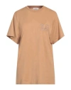 Max Mara Woman T-shirt Camel Size S Cotton In Brown