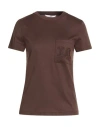 Max Mara Woman T-shirt Dark Brown Size Xs Cotton