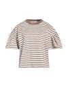Max Mara Woman T-shirt Light Brown Size M Viscose, Polyamide, Elastane In Beige
