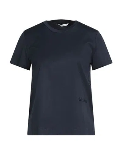 Max Mara Woman T-shirt Midnight Blue Size L Cotton