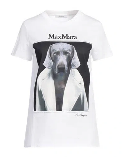 MAX MARA MAX MARA WOMAN T-SHIRT WHITE SIZE L COTTON