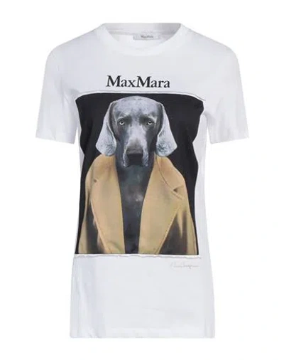 MAX MARA MAX MARA WOMAN T-SHIRT WHITE SIZE L COTTON