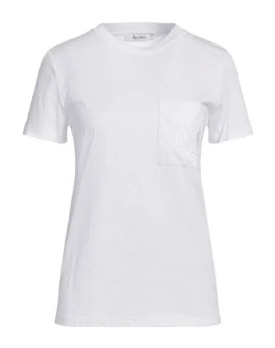 Max Mara Woman T-shirt White Size L Cotton