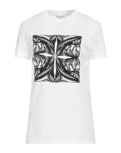 Max Mara Woman T-shirt White Size L Cotton
