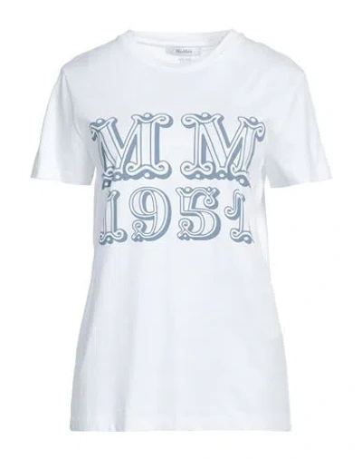 Max Mara Woman T-shirt White Size L Cotton