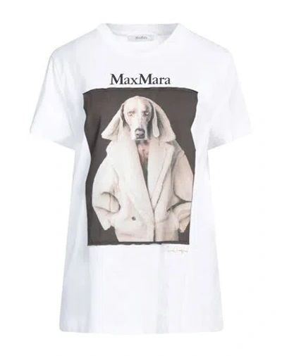 Max Mara Woman T-shirt White Size L Cotton