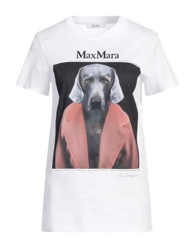MAX MARA MAX MARA WOMAN T-SHIRT WHITE SIZE L COTTON