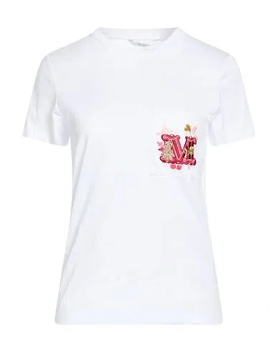 Max Mara Woman T-shirt White Size M Cotton